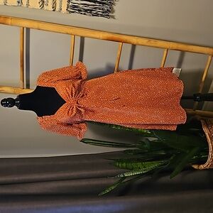 Anthropologie Paper Crane Gathered Front Dress